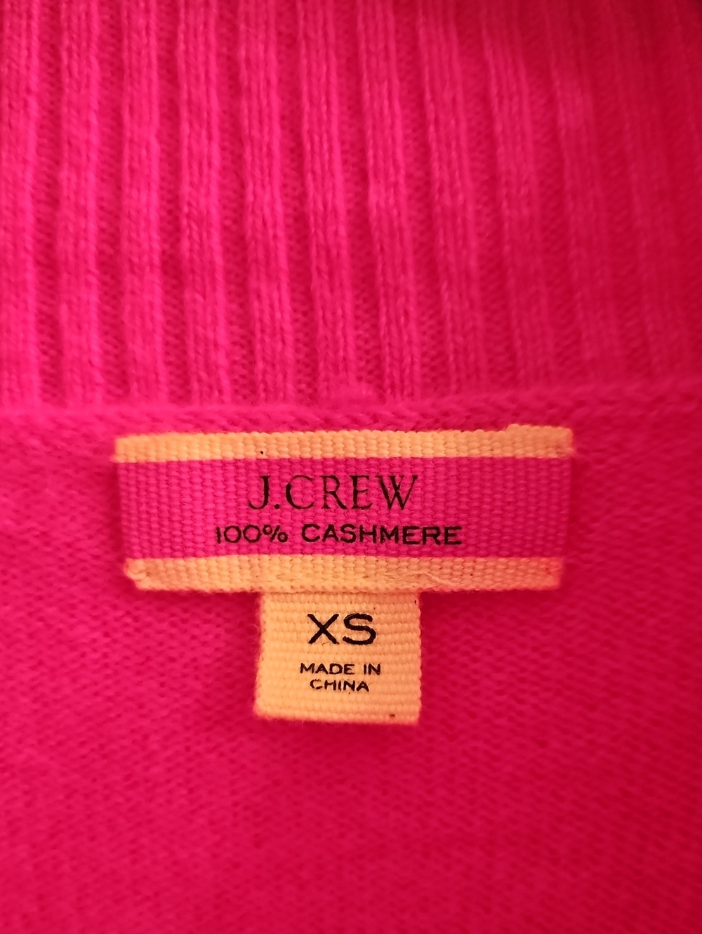 J.Crew 100% Cashmere Turtleneck Sweater | Hot Pink | Size XS | Luxury Staple - Picture 4 of 8